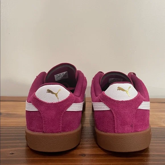 Puma Club II Trainers Sneakers Women’s Size 10 Berry/White/Gold NEW! - Picture 10 of 15